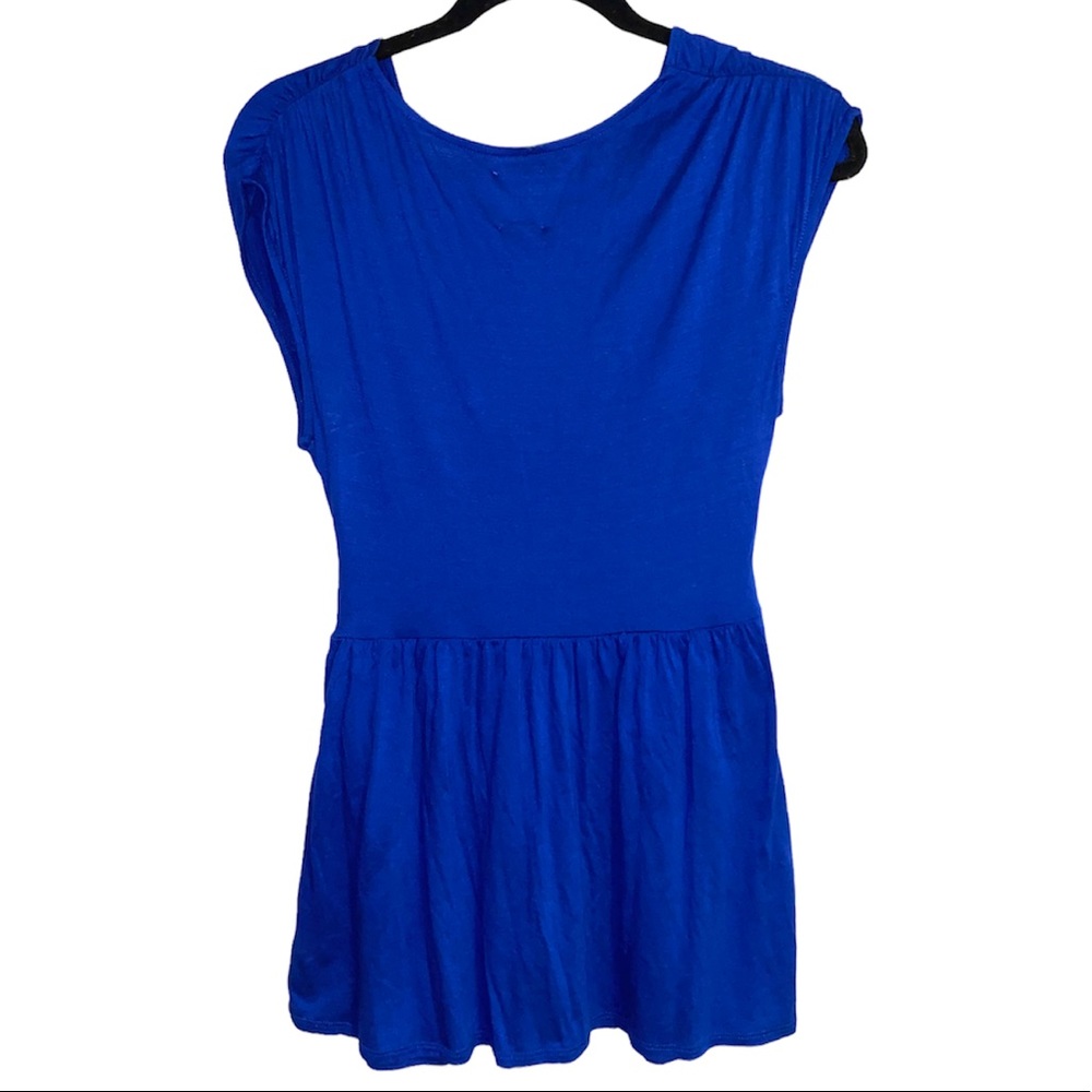 Anthropologie ric rac twisted royal blue top, super comfy, size medium - Picture 3 of 4